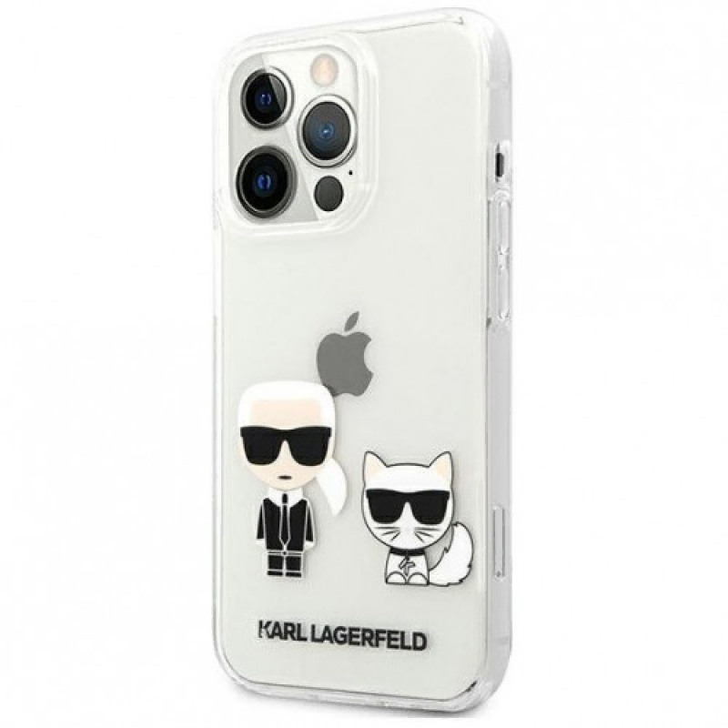 Lagerfeld для iPhone 14 чехол PC/TPU Karl & Choupette Hard Transparent