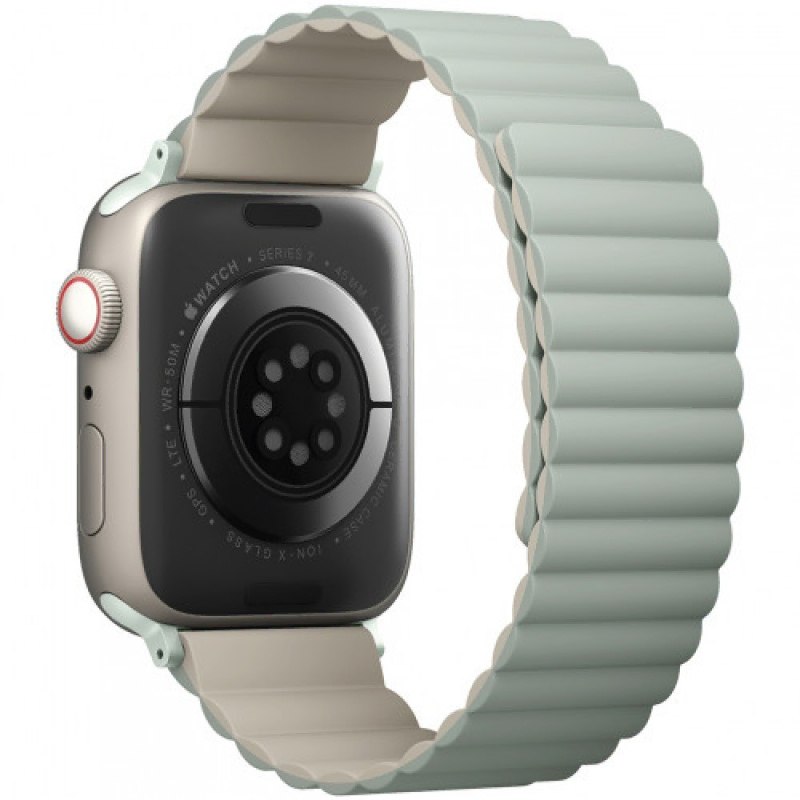 Uniq для Apple Watch 41/40/38 mm ремешок Revix reversible Magnetic Sage/Beige