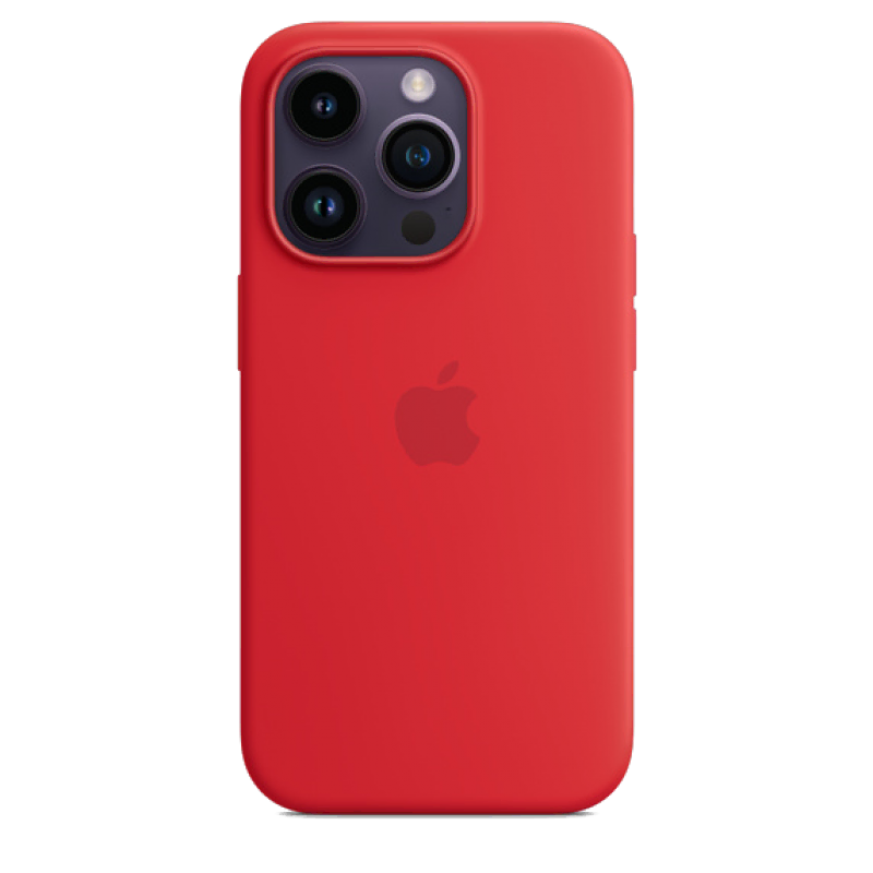 Накладка Apple iPhone 14 Pro Max Silicon Case MagSafe Animation (Красный)