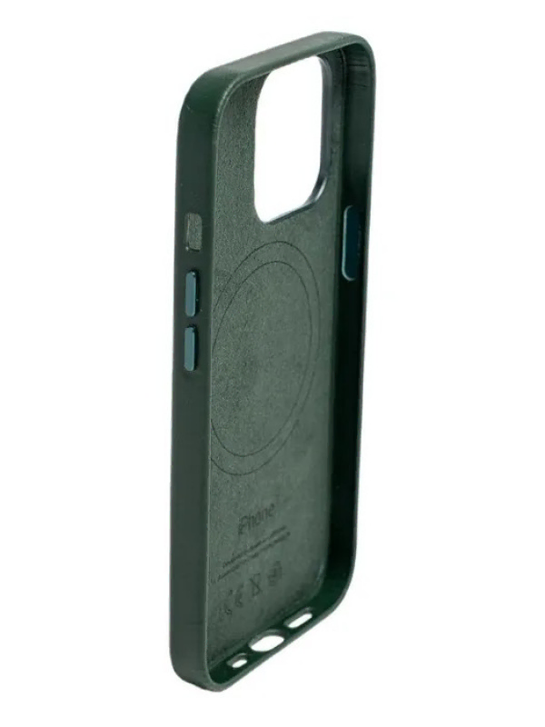 Чехол Apple iPhone 14 Pro Max Leather Case MagSafe Animation (Зелёная секвойя)