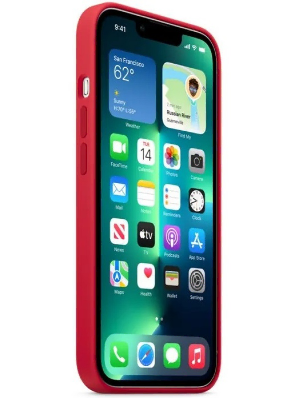 Накладка Apple iPhone 14 Plus Silicon Case MagSafe Animation (Красный)