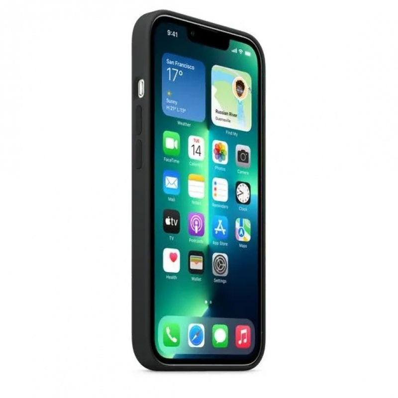 Накладка Apple iPhone 13 Silicon Case MagSafe (Тёмная ночь)