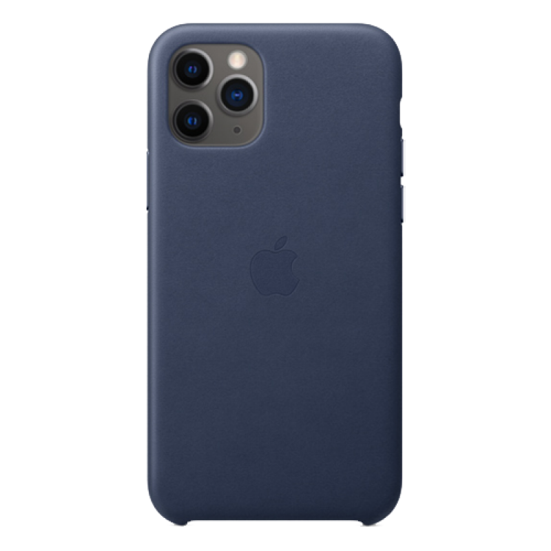 Чехол Apple iPhone 11 Pro Leather Case (Темно-синий)
