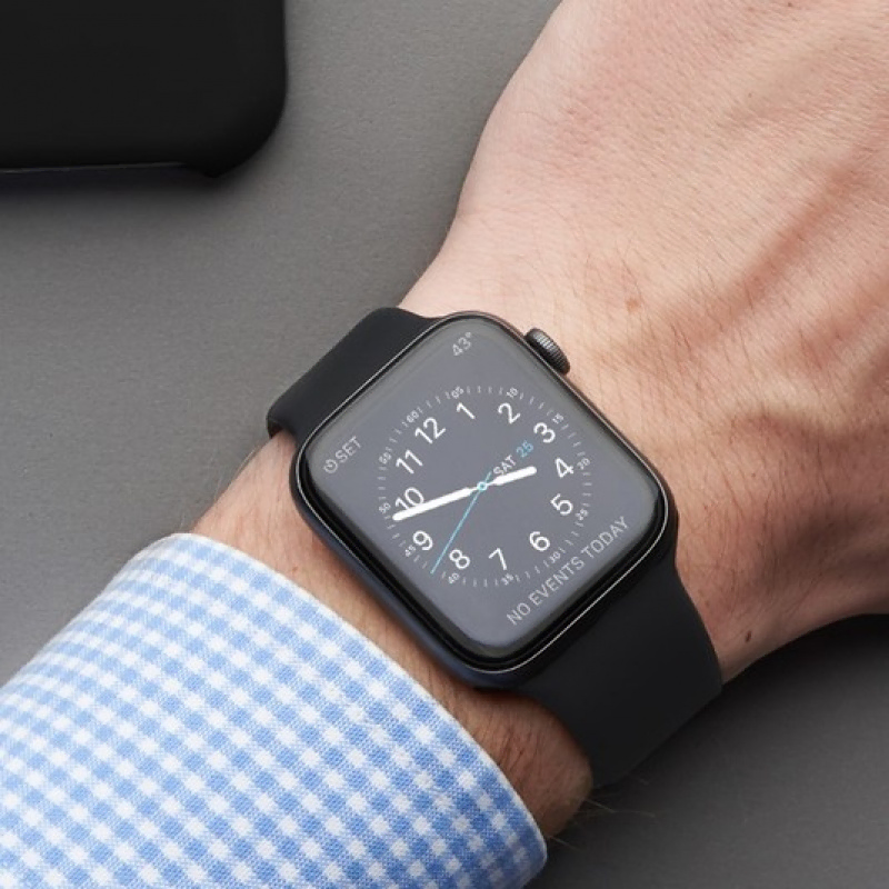 Ремешок Band Silicone для Apple Watch 42/44 mm, силиконовый, черный, Deppa