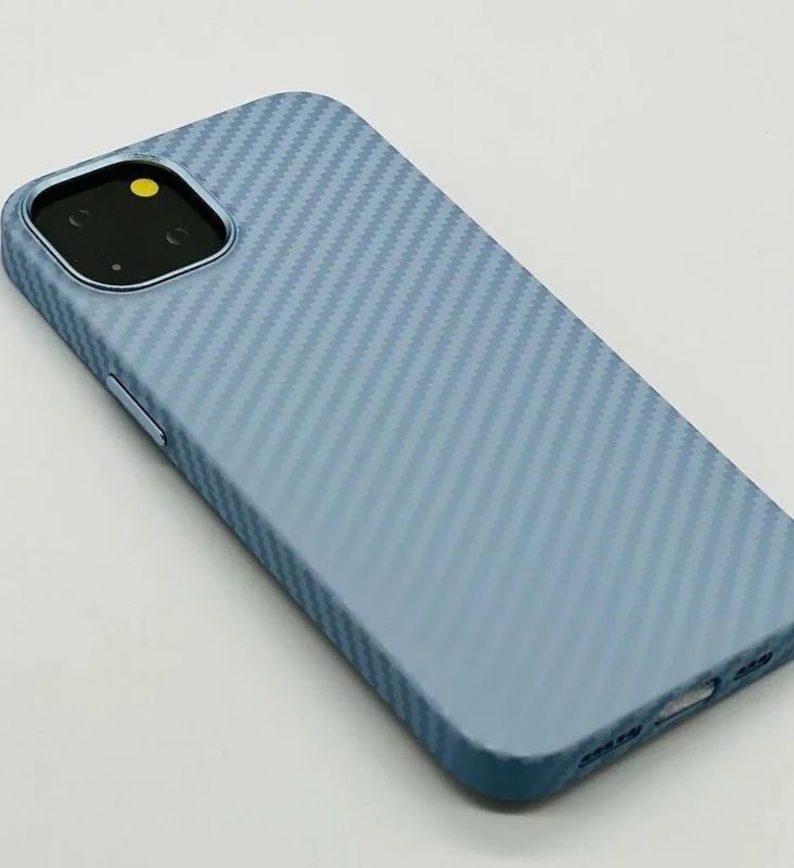 Накладка Iphone 13 Pro Max piblue kevlar magnetic (Голубой)