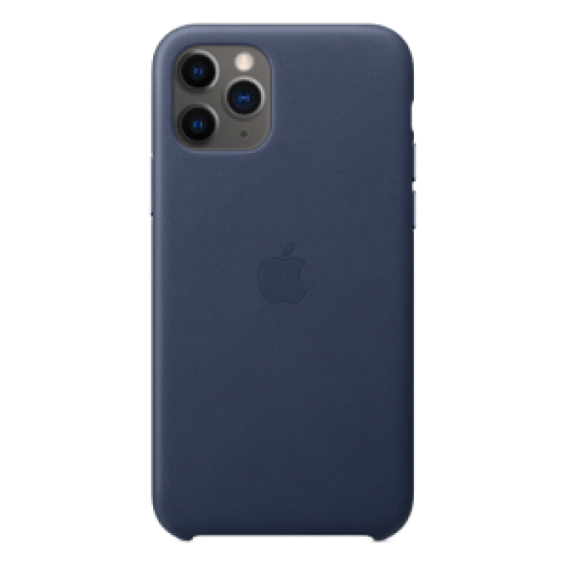 Чехол Apple iPhone 11 Pro Max Leather Case (Темно-синий)