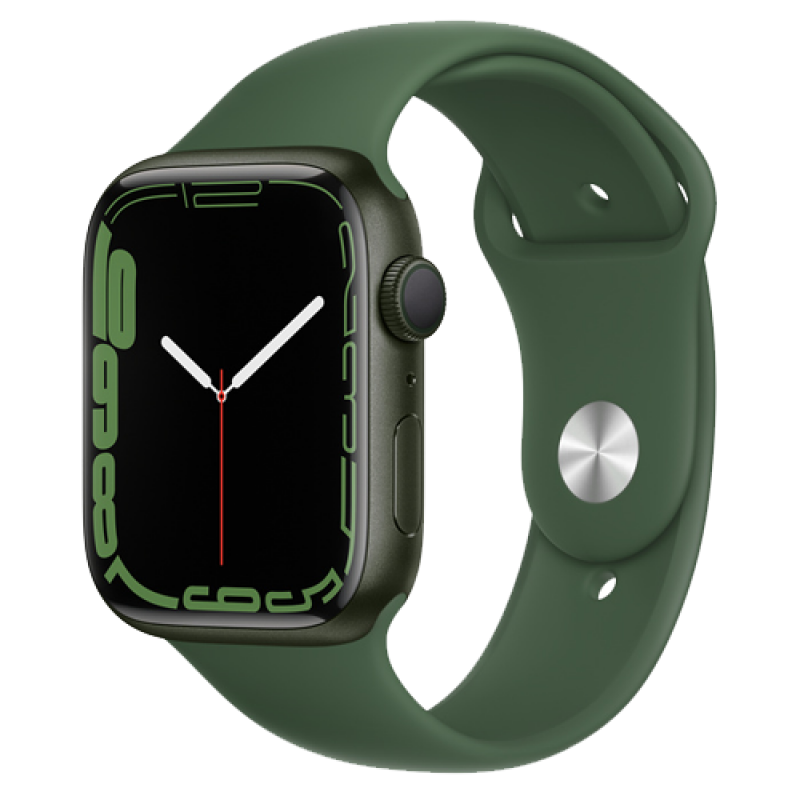 Apple Watch Series 7 45mm Green Aluminum Case Clover Sport Band
