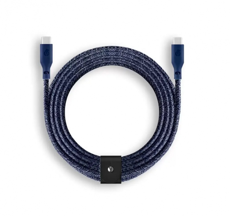 Зарядный кабель uBear Trend USB-C - USB-С 140Вт 2,4м Синий