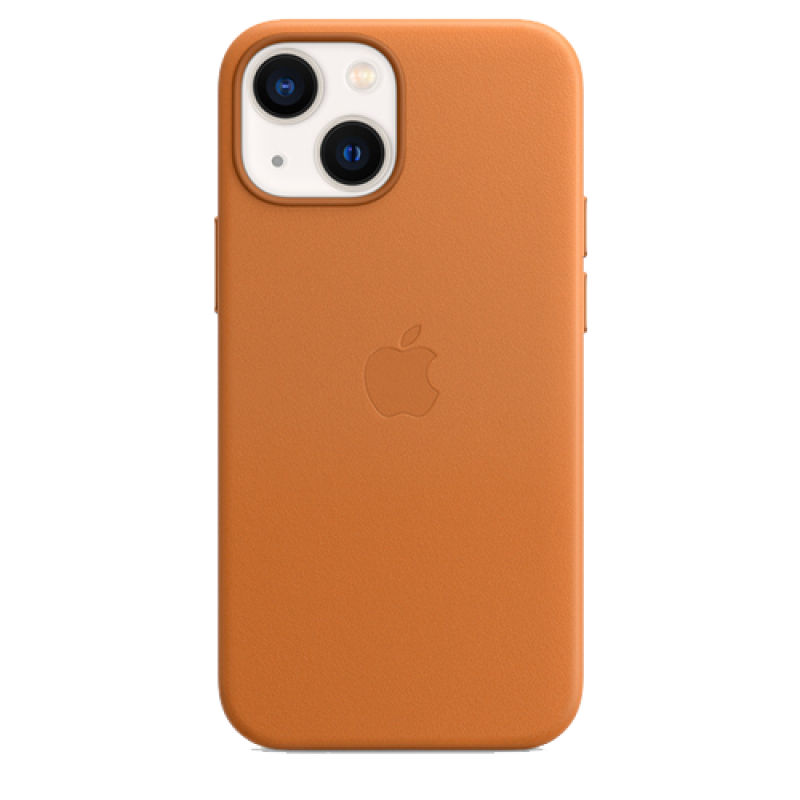 Чехол Apple iPhone 14 Leather Case MagSafe No animation (Коричневый)